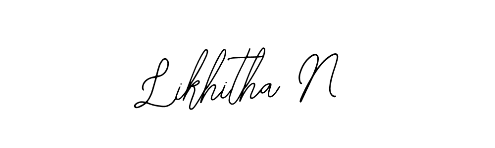 You should practise on your own different ways (Bearetta-2O07w) to write your name (Likhitha N) in signature. don't let someone else do it for you. Likhitha N signature style 12 images and pictures png