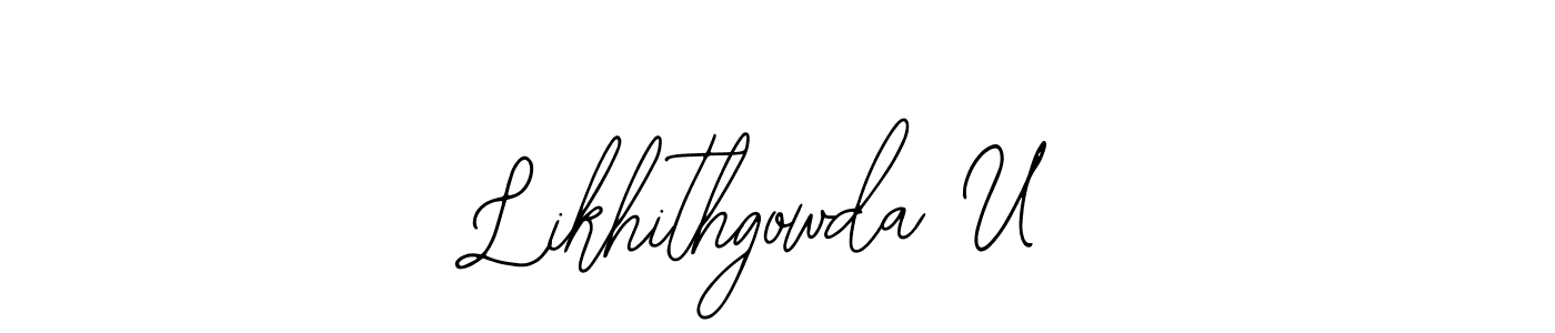 Make a beautiful signature design for name Likhithgowda U. Use this online signature maker to create a handwritten signature for free. Likhithgowda U signature style 12 images and pictures png