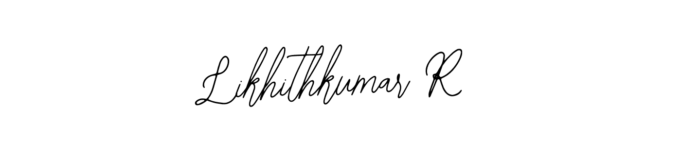 You should practise on your own different ways (Bearetta-2O07w) to write your name (Likhithkumar R) in signature. don't let someone else do it for you. Likhithkumar R signature style 12 images and pictures png