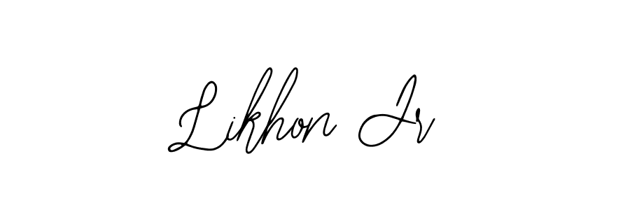 You should practise on your own different ways (Bearetta-2O07w) to write your name (Likhon Jr) in signature. don't let someone else do it for you. Likhon Jr signature style 12 images and pictures png