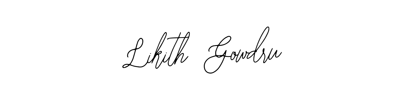 Also we have Likith  Gowdru name is the best signature style. Create professional handwritten signature collection using Bearetta-2O07w autograph style. Likith  Gowdru signature style 12 images and pictures png