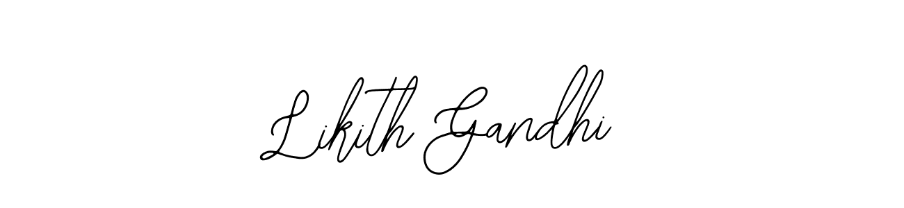 You should practise on your own different ways (Bearetta-2O07w) to write your name (Likith Gandhi) in signature. don't let someone else do it for you. Likith Gandhi signature style 12 images and pictures png