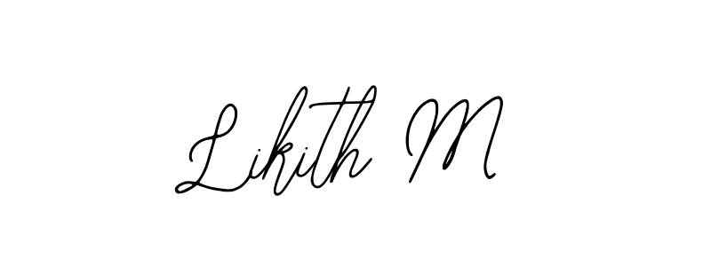 Design your own signature with our free online signature maker. With this signature software, you can create a handwritten (Bearetta-2O07w) signature for name Likith M. Likith M signature style 12 images and pictures png