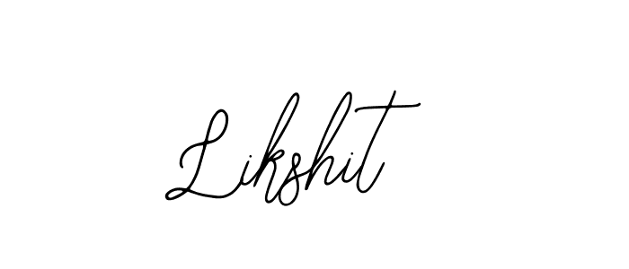 Use a signature maker to create a handwritten signature online. With this signature software, you can design (Bearetta-2O07w) your own signature for name Likshit. Likshit signature style 12 images and pictures png