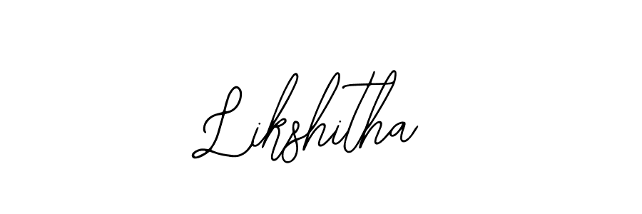 The best way (Bearetta-2O07w) to make a short signature is to pick only two or three words in your name. The name Likshitha include a total of six letters. For converting this name. Likshitha signature style 12 images and pictures png