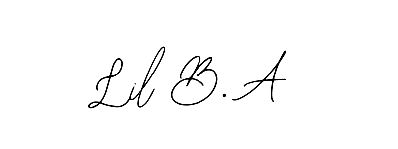 Similarly Bearetta-2O07w is the best handwritten signature design. Signature creator online .You can use it as an online autograph creator for name Lil B. A. Lil B. A signature style 12 images and pictures png