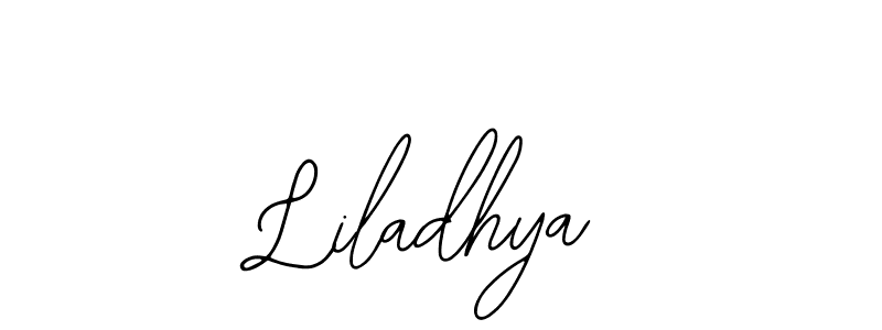How to make Liladhya name signature. Use Bearetta-2O07w style for creating short signs online. This is the latest handwritten sign. Liladhya signature style 12 images and pictures png