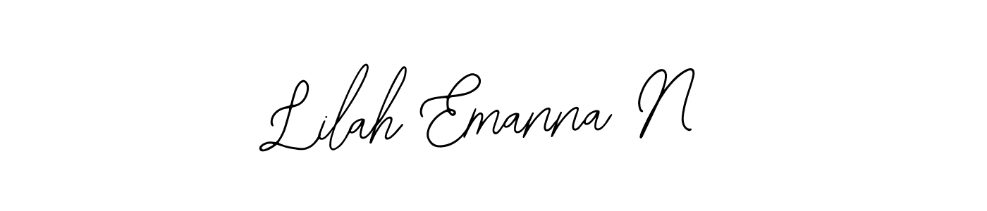 if you are searching for the best signature style for your name Lilah Emanna N. so please give up your signature search. here we have designed multiple signature styles  using Bearetta-2O07w. Lilah Emanna N signature style 12 images and pictures png