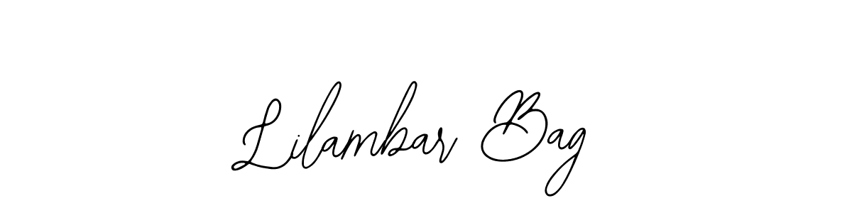 Design your own signature with our free online signature maker. With this signature software, you can create a handwritten (Bearetta-2O07w) signature for name Lilambar Bag. Lilambar Bag signature style 12 images and pictures png