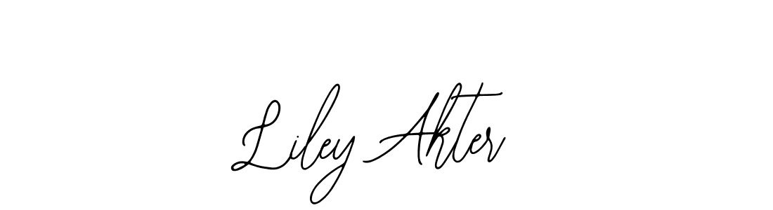 Also You can easily find your signature by using the search form. We will create Liley Akter name handwritten signature images for you free of cost using Bearetta-2O07w sign style. Liley Akter signature style 12 images and pictures png