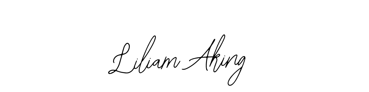 if you are searching for the best signature style for your name Liliam Aking. so please give up your signature search. here we have designed multiple signature styles  using Bearetta-2O07w. Liliam Aking signature style 12 images and pictures png