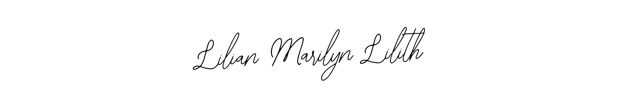 Bearetta-2O07w is a professional signature style that is perfect for those who want to add a touch of class to their signature. It is also a great choice for those who want to make their signature more unique. Get Lilian Marilyn Lilith name to fancy signature for free. Lilian Marilyn Lilith signature style 12 images and pictures png