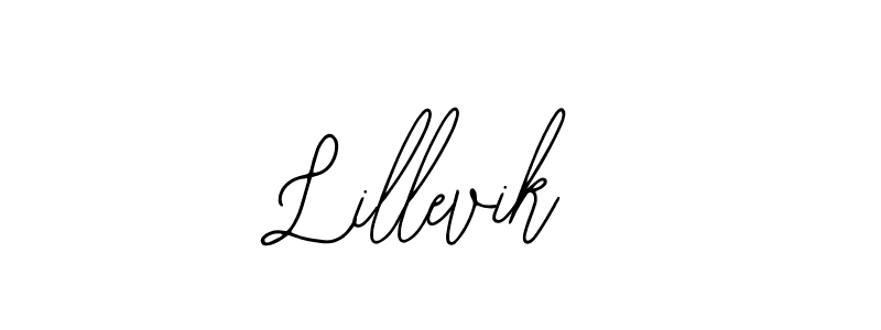 You should practise on your own different ways (Bearetta-2O07w) to write your name (Lillevik) in signature. don't let someone else do it for you. Lillevik signature style 12 images and pictures png