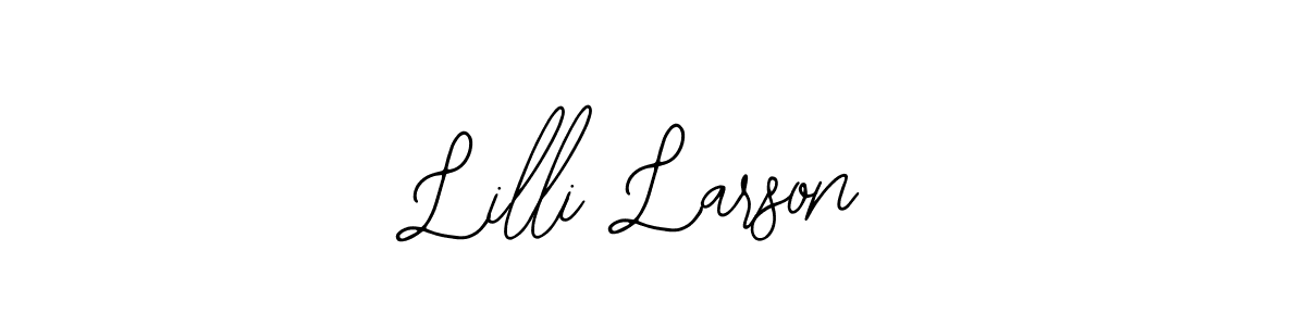 The best way (Bearetta-2O07w) to make a short signature is to pick only two or three words in your name. The name Lilli Larson include a total of six letters. For converting this name. Lilli Larson signature style 12 images and pictures png
