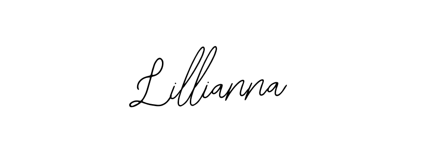 You should practise on your own different ways (Bearetta-2O07w) to write your name (Lillianna) in signature. don't let someone else do it for you. Lillianna signature style 12 images and pictures png