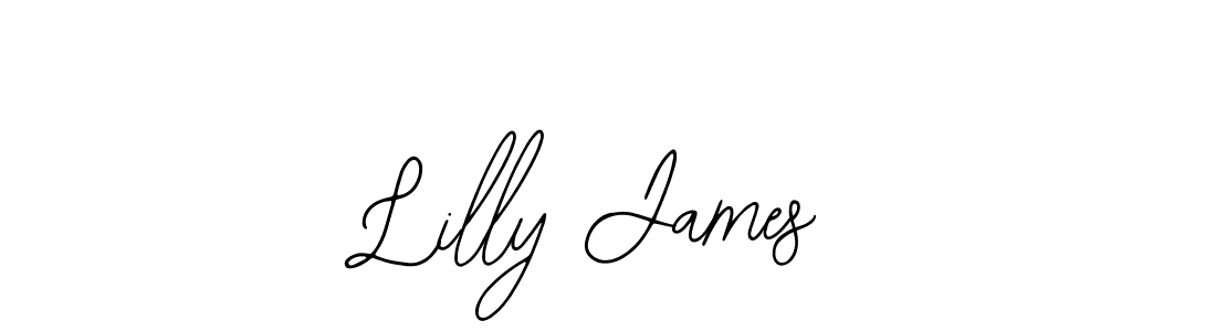 You should practise on your own different ways (Bearetta-2O07w) to write your name (Lilly James) in signature. don't let someone else do it for you. Lilly James signature style 12 images and pictures png