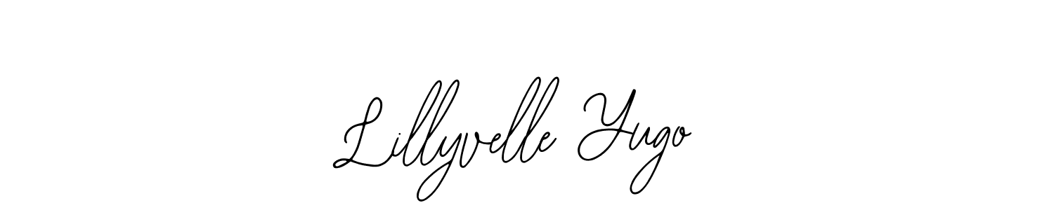 Use a signature maker to create a handwritten signature online. With this signature software, you can design (Bearetta-2O07w) your own signature for name Lillyvelle Yugo. Lillyvelle Yugo signature style 12 images and pictures png