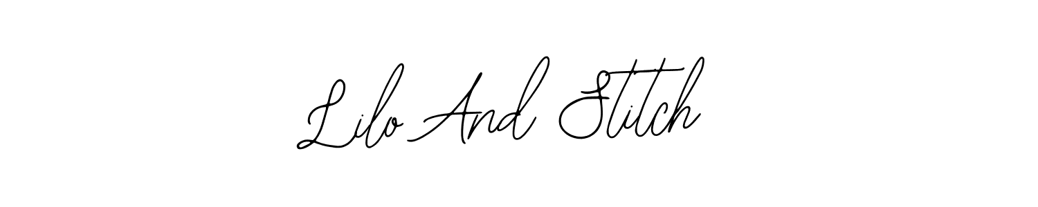 Design your own signature with our free online signature maker. With this signature software, you can create a handwritten (Bearetta-2O07w) signature for name Lilo And Stitch. Lilo And Stitch signature style 12 images and pictures png