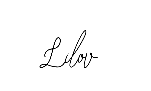 The best way (Bearetta-2O07w) to make a short signature is to pick only two or three words in your name. The name Lilov include a total of six letters. For converting this name. Lilov signature style 12 images and pictures png