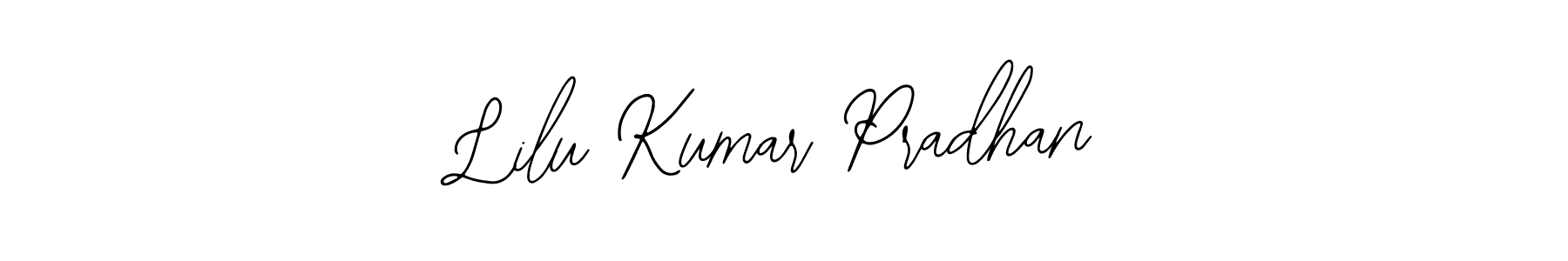 The best way (Bearetta-2O07w) to make a short signature is to pick only two or three words in your name. The name Lilu Kumar Pradhan include a total of six letters. For converting this name. Lilu Kumar Pradhan signature style 12 images and pictures png