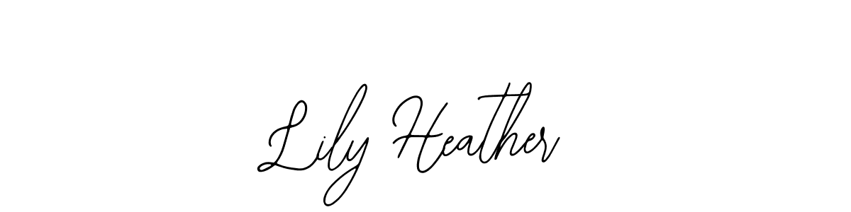 The best way (Bearetta-2O07w) to make a short signature is to pick only two or three words in your name. The name Lily Heather include a total of six letters. For converting this name. Lily Heather signature style 12 images and pictures png