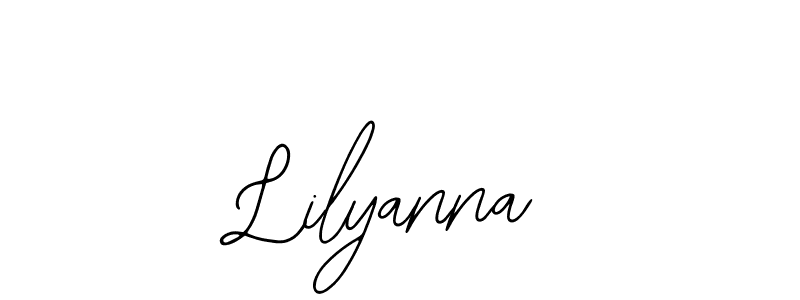 How to make Lilyanna name signature. Use Bearetta-2O07w style for creating short signs online. This is the latest handwritten sign. Lilyanna signature style 12 images and pictures png