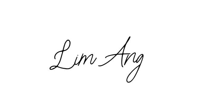 Use a signature maker to create a handwritten signature online. With this signature software, you can design (Bearetta-2O07w) your own signature for name Lim Ang. Lim Ang signature style 12 images and pictures png