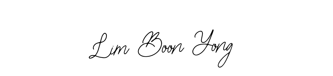 Use a signature maker to create a handwritten signature online. With this signature software, you can design (Bearetta-2O07w) your own signature for name Lim Boon Yong. Lim Boon Yong signature style 12 images and pictures png