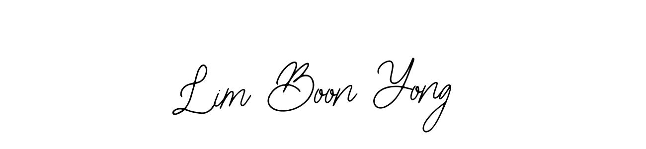 The best way (Bearetta-2O07w) to make a short signature is to pick only two or three words in your name. The name Lim Boon Yong include a total of six letters. For converting this name. Lim Boon Yong signature style 12 images and pictures png