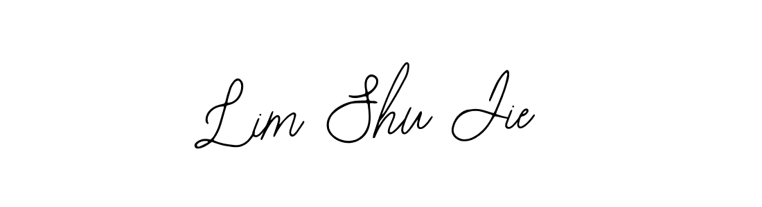 You should practise on your own different ways (Bearetta-2O07w) to write your name (Lim Shu Jie) in signature. don't let someone else do it for you. Lim Shu Jie signature style 12 images and pictures png