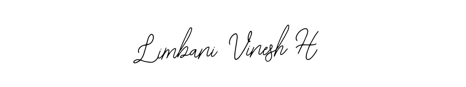 Use a signature maker to create a handwritten signature online. With this signature software, you can design (Bearetta-2O07w) your own signature for name Limbani Vinesh H. Limbani Vinesh H signature style 12 images and pictures png