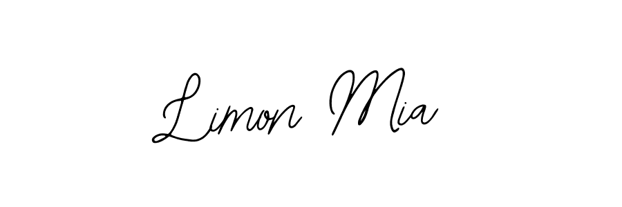 if you are searching for the best signature style for your name Limon Mia. so please give up your signature search. here we have designed multiple signature styles  using Bearetta-2O07w. Limon Mia signature style 12 images and pictures png