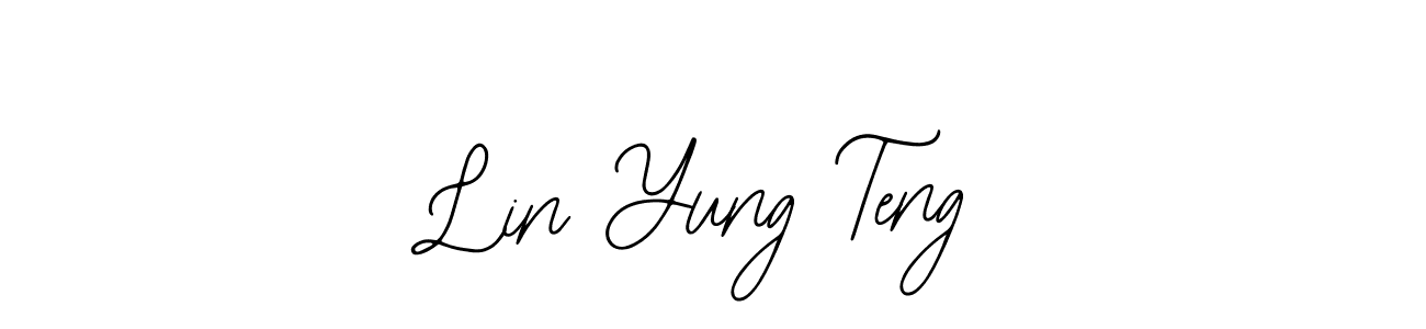 Bearetta-2O07w is a professional signature style that is perfect for those who want to add a touch of class to their signature. It is also a great choice for those who want to make their signature more unique. Get Lin Yung Teng name to fancy signature for free. Lin Yung Teng signature style 12 images and pictures png