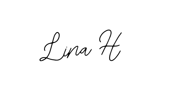 Design your own signature with our free online signature maker. With this signature software, you can create a handwritten (Bearetta-2O07w) signature for name Lina H. Lina H signature style 12 images and pictures png