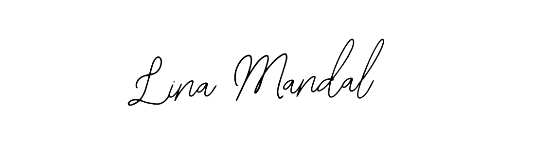 How to make Lina Mandal name signature. Use Bearetta-2O07w style for creating short signs online. This is the latest handwritten sign. Lina Mandal signature style 12 images and pictures png