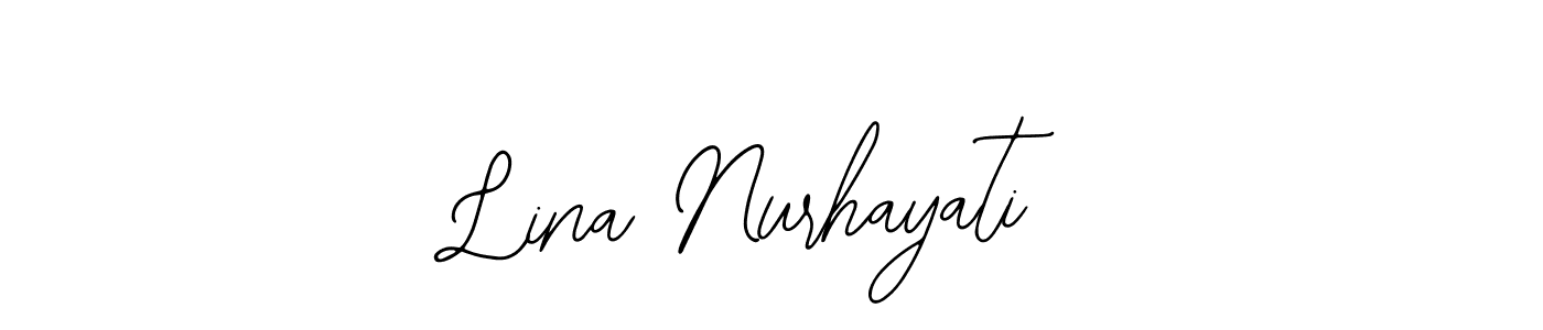 Similarly Bearetta-2O07w is the best handwritten signature design. Signature creator online .You can use it as an online autograph creator for name Lina Nurhayati. Lina Nurhayati signature style 12 images and pictures png