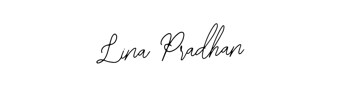 How to make Lina Pradhan name signature. Use Bearetta-2O07w style for creating short signs online. This is the latest handwritten sign. Lina Pradhan signature style 12 images and pictures png