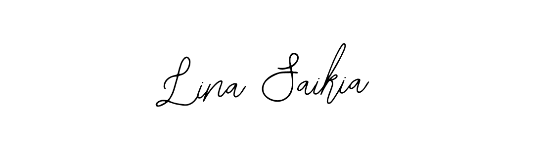 You should practise on your own different ways (Bearetta-2O07w) to write your name (Lina Saikia) in signature. don't let someone else do it for you. Lina Saikia signature style 12 images and pictures png
