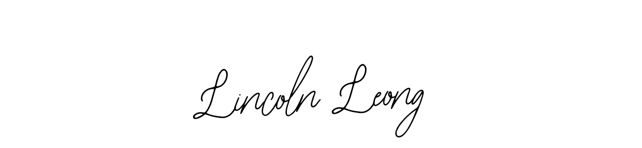 You should practise on your own different ways (Bearetta-2O07w) to write your name (Lincoln Leong) in signature. don't let someone else do it for you. Lincoln Leong signature style 12 images and pictures png