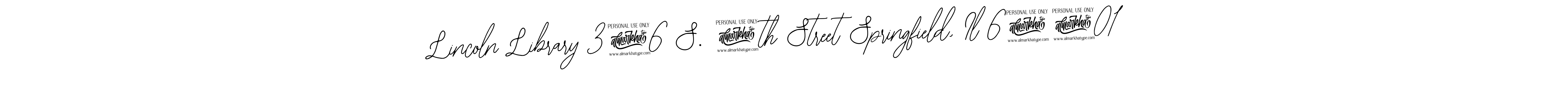 The best way (Bearetta-2O07w) to make a short signature is to pick only two or three words in your name. The name Lincoln Library 326 S. 7th Street Springfield, Il 62701 include a total of six letters. For converting this name. Lincoln Library 326 S. 7th Street Springfield, Il 62701 signature style 12 images and pictures png