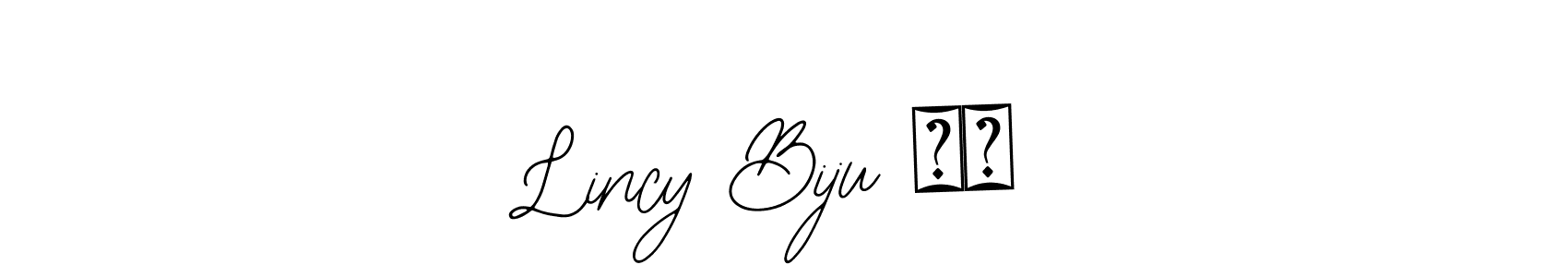 Use a signature maker to create a handwritten signature online. With this signature software, you can design (Bearetta-2O07w) your own signature for name Lincy Biju ❤️. Lincy Biju ❤️ signature style 12 images and pictures png