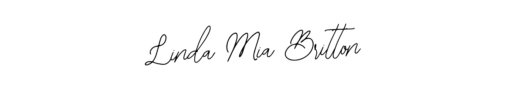 Bearetta-2O07w is a professional signature style that is perfect for those who want to add a touch of class to their signature. It is also a great choice for those who want to make their signature more unique. Get Linda Mia Britton name to fancy signature for free. Linda Mia Britton signature style 12 images and pictures png