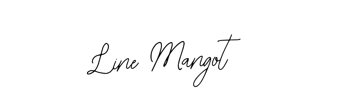 You should practise on your own different ways (Bearetta-2O07w) to write your name (Line Mangot) in signature. don't let someone else do it for you. Line Mangot signature style 12 images and pictures png