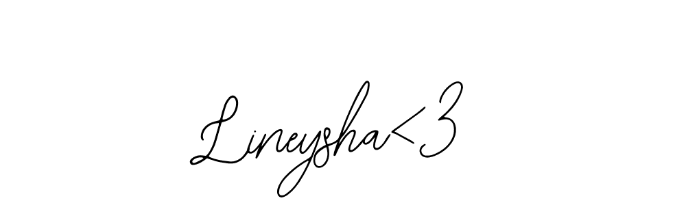 How to make Lineysha<3 signature? Bearetta-2O07w is a professional autograph style. Create handwritten signature for Lineysha<3 name. Lineysha<3 signature style 12 images and pictures png