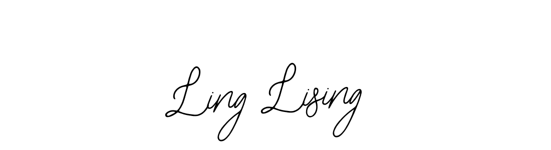 Use a signature maker to create a handwritten signature online. With this signature software, you can design (Bearetta-2O07w) your own signature for name Ling Lising. Ling Lising signature style 12 images and pictures png