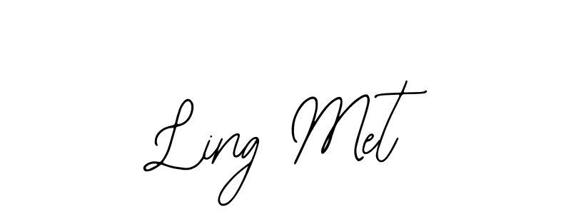 The best way (Bearetta-2O07w) to make a short signature is to pick only two or three words in your name. The name Ling Met include a total of six letters. For converting this name. Ling Met signature style 12 images and pictures png