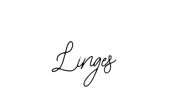 You should practise on your own different ways (Bearetta-2O07w) to write your name (Linges) in signature. don't let someone else do it for you. Linges signature style 12 images and pictures png