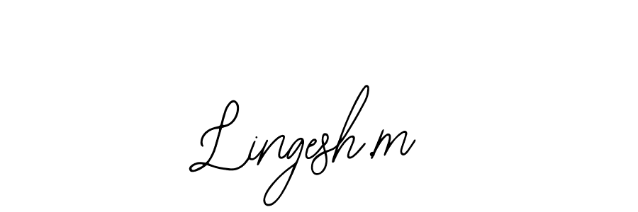 Use a signature maker to create a handwritten signature online. With this signature software, you can design (Bearetta-2O07w) your own signature for name Lingesh.m. Lingesh.m signature style 12 images and pictures png