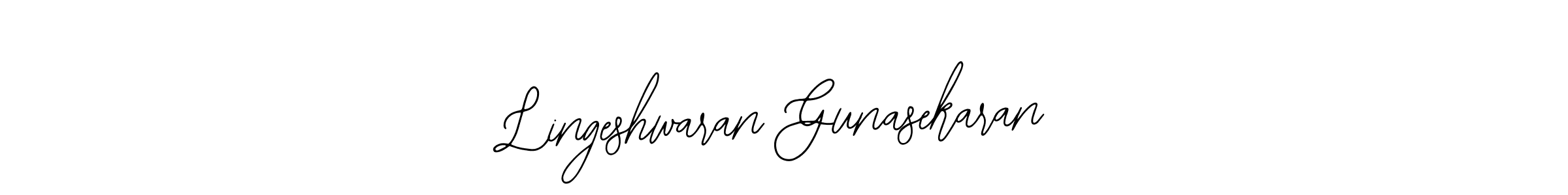 This is the best signature style for the Lingeshwaran Gunasekaran name. Also you like these signature font (Bearetta-2O07w). Mix name signature. Lingeshwaran Gunasekaran signature style 12 images and pictures png