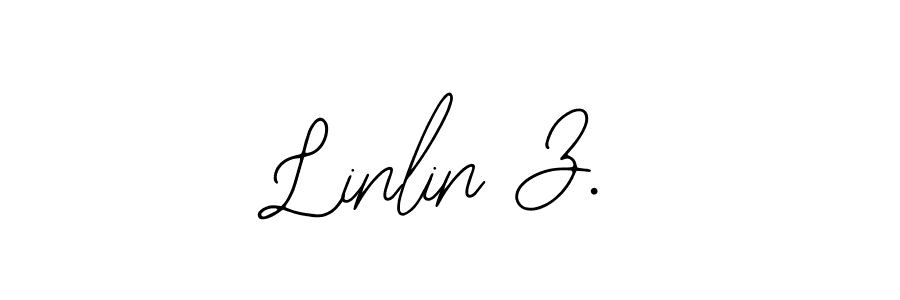 You should practise on your own different ways (Bearetta-2O07w) to write your name (Linlin Z.) in signature. don't let someone else do it for you. Linlin Z. signature style 12 images and pictures png